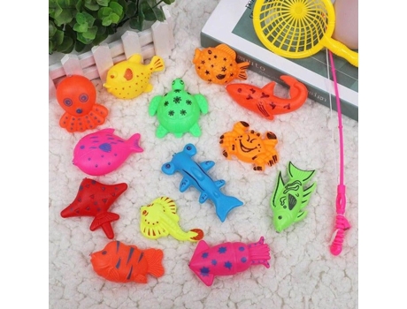 Juguete de Pesca Magnético de 46 Piezas Con Piscina Inflable, Juego Interactivo Para Padres E Hijos 13 Pzs