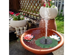 Bomba de agua solar flotante decorativa con batería y decoración de hoja de loto.