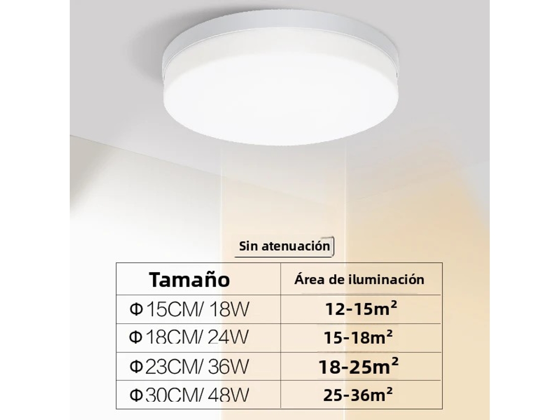 Lámpara de techo redonda ultrafina moderna MDUG (luz natural 18w)