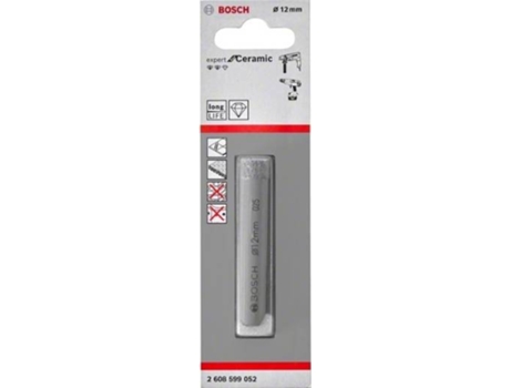 Broca Diamante BOSCH Expert para Cerámica, 12 mm Para taladros de destornillador