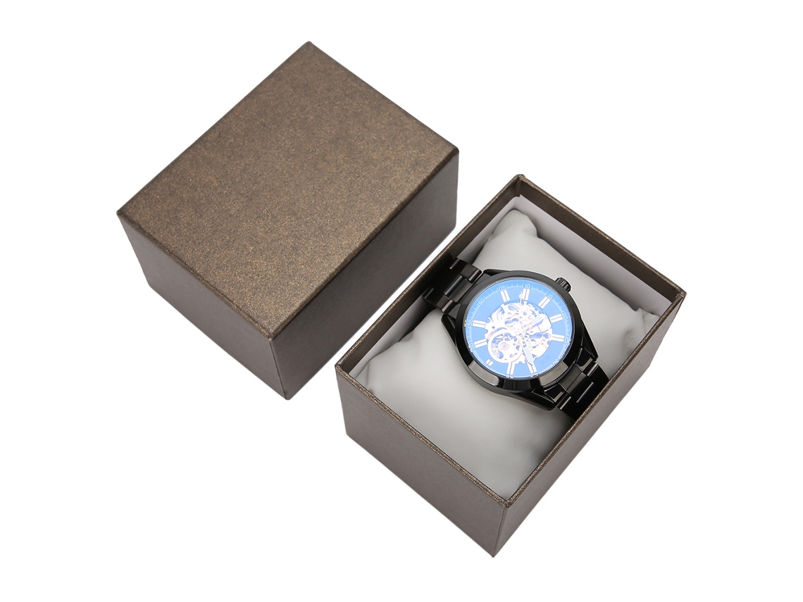 Reloj De Pulsera Automático Mecánico Esqueletizado De Acero Para Hombre De Forsining