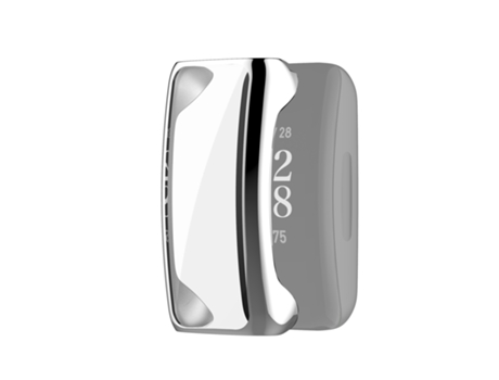 Funda protectora de pieza de cobertura total para Fitbit Inspire 2 (plateada)