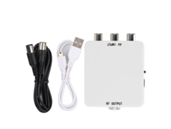 Mini Adaptador Convertidor De Vídeo Av A Rf, Convertidor De Señal De Tv Sin Necesidad De Controladores, 67,25 Mhz 61,25 Mhz.