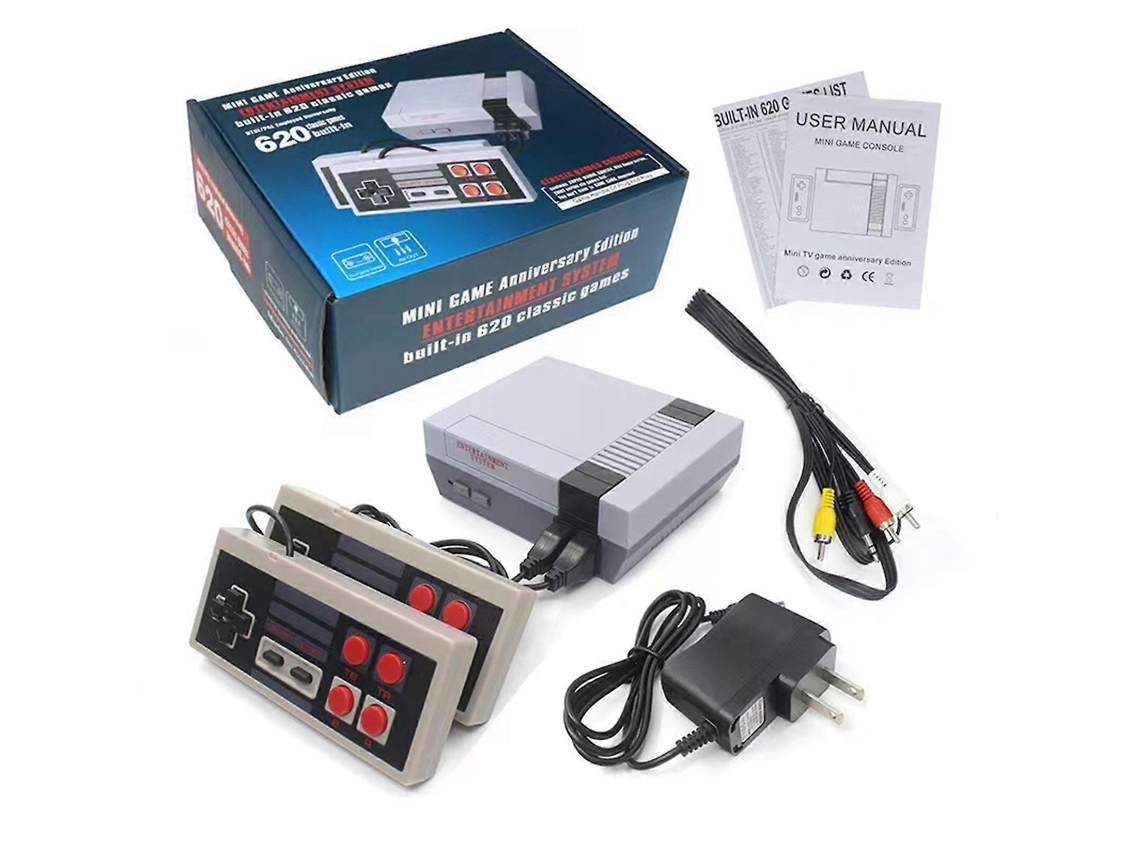 Consola De Juegos Retro Con 620 Videojuegos, Salida Av Y Hdmi Hd, Plug And Play, Mini Sistema De Entretenimiento De Edición Clásica Adultos Y Niños
