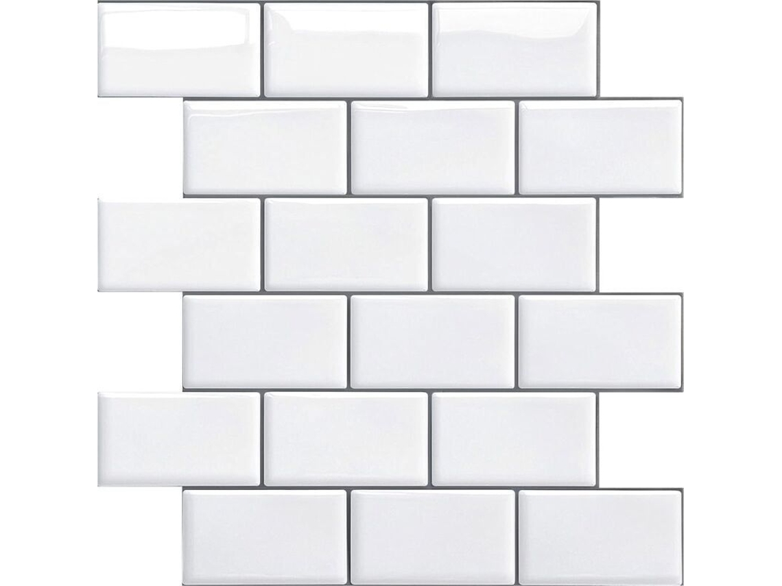 Fondo Adhesivo Para Cocina Y Baño, Azulejos De Pvc 3d Impermeables, 4 Piezas (preto)