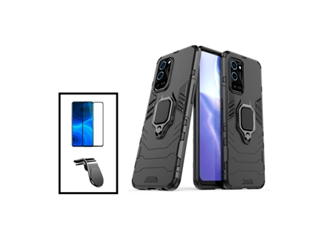 Kit De Película De Vidrio Templado De Cubierta Completa 5D 3X1 Soporte Magnético De Defensor Militar L Coche De Conducción Segura Para OPPO A56 5G ...