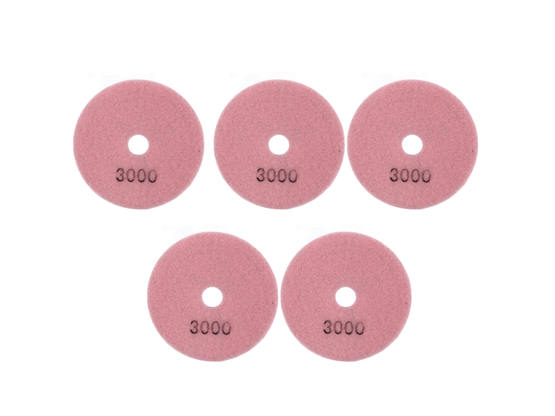 Kit De 5 Discos De Pulido Húmedo De Diamante, De 4 Pulgadas Y Grano 3000, Para Mármol, Granito Y Cerámica.