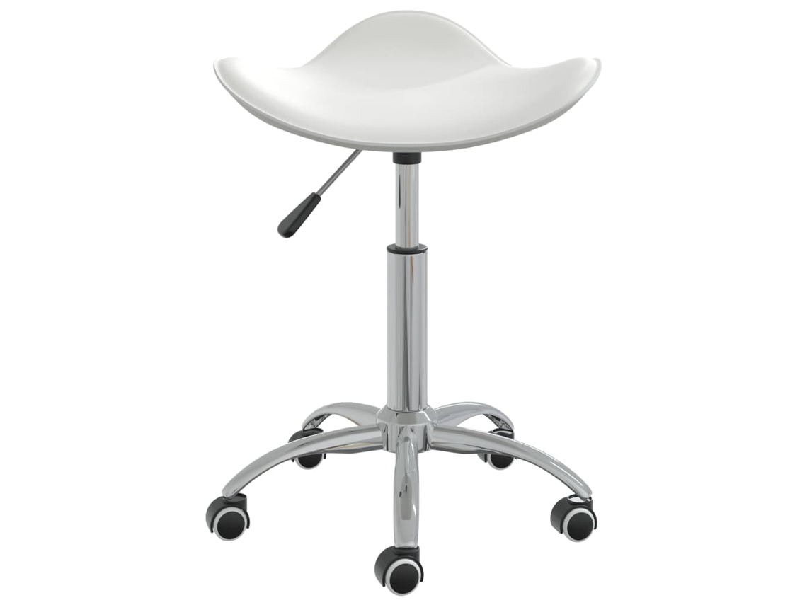 Silla De Oficina | Silla De Trabajo | Silla De Escritorio De Cuero Sintético Blanco Wsd803309