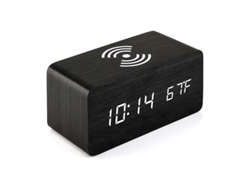 0 CO-PHÉNIX Despertador Cargador Inalámbrico Co-Phénix C12 Negro