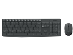 Teclado + Ratón LOGITECH MK235 (Inalámbrico - Óptico)