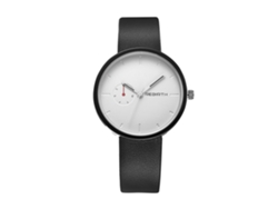 Reloj De Pulsera Unisex Rebirth De Moda Informal Con Esfera Grande Y Movimiento De Cuarzo Negro.