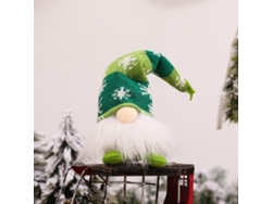 Adornos navideños de gnomos, decoración de mesa con adorno de árbol iluminado (verde, pierna corta)