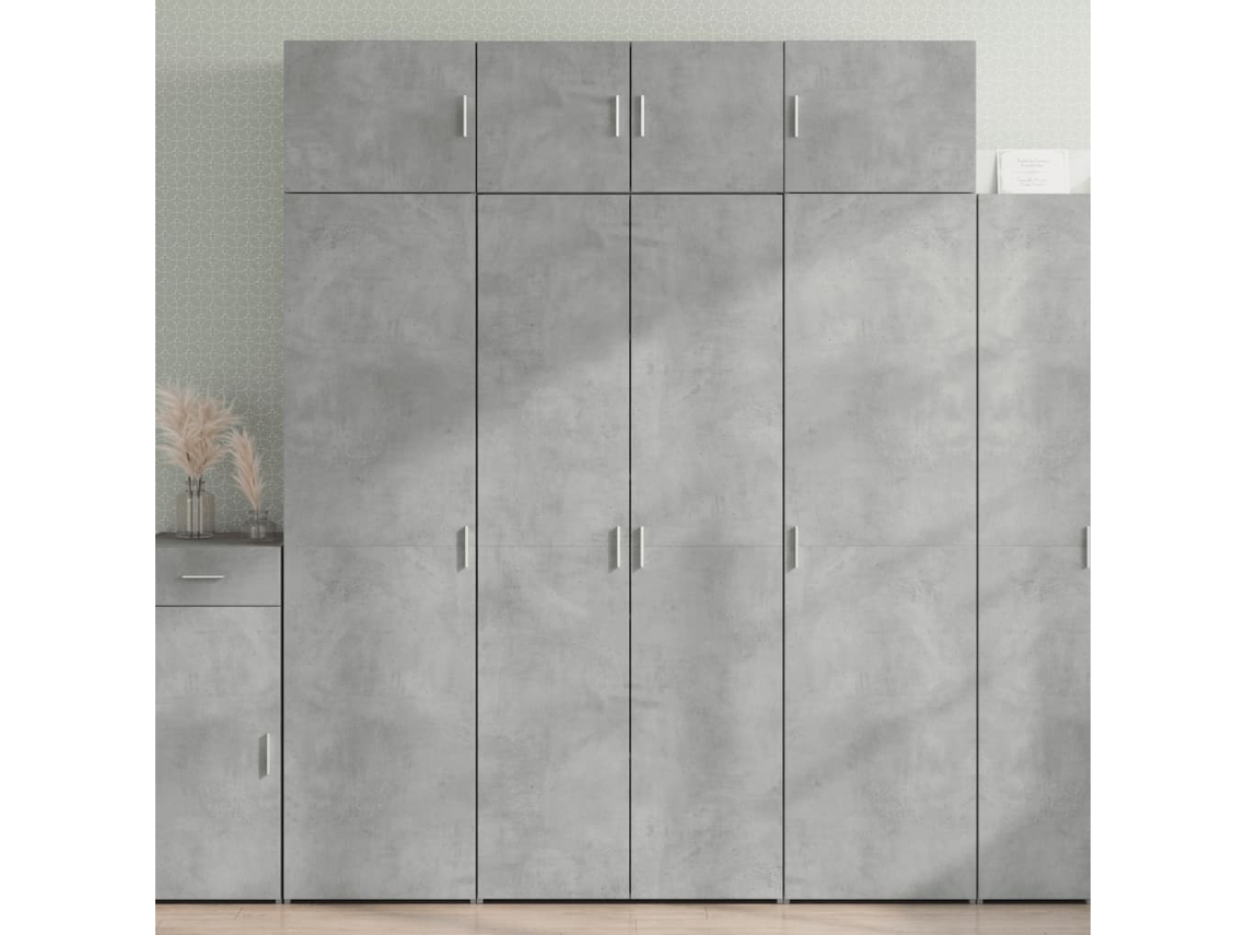 Armario De Madera De Ingeniería Gris Hormigón 80x42,5x225 Cm
