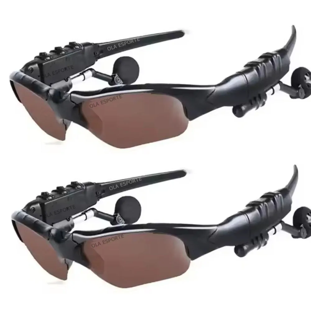(dois Óculos Marrons) Óculos De Áudio Bluetooth Inteligentes, Adequados Para Esportes Ao Ar Livre E Ciclismo, Som Surround E Chamadas.
