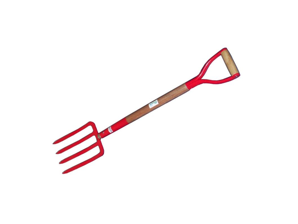 Pluvia jardin horca cavar 4 puas m-madera anilla f104y