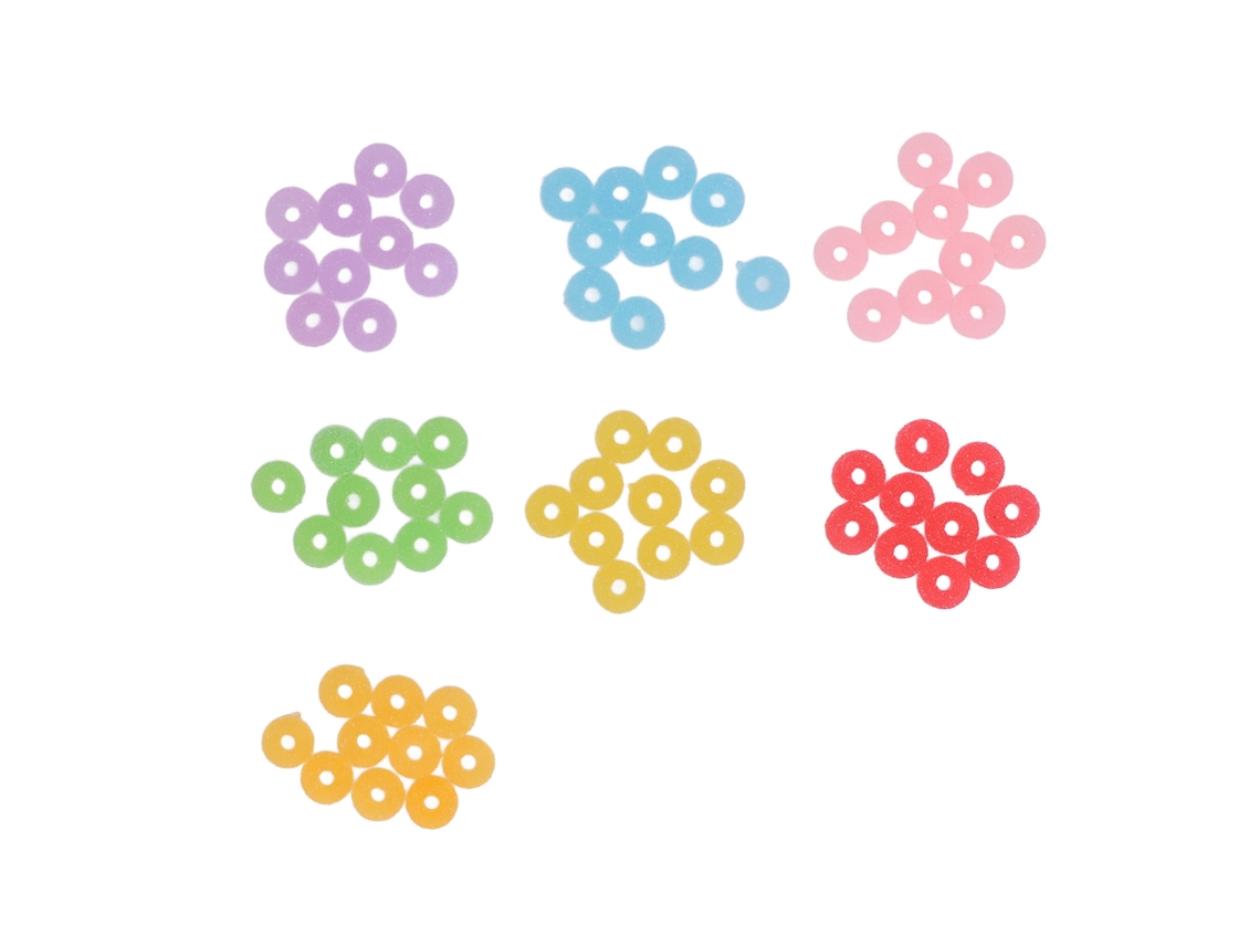 Juego De 70 Colgantes De Resina Ligeros Con Forma De Donut Para Manualidades Y Decoración.