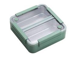 2026-41290-bandeja De Alimentación Acero Inoxidable Sellada Antiderrame Para Adultos Niños Microwave Lavavajillas Verde