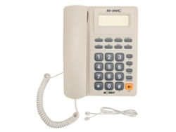 Telefone Fixo Com Fio Kx T890cid Com Identificação De Chamadas Discagem Rápida Rediscagem Branco Para Casa Escritório