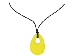 Collar Masticable De Silicona Suave Para Bebés Con Colgante Amarillo En Forma De Lágrima Para Juego Sensorial.