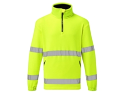 Polar de alta visibilidad con media cremallera, cómodo y seguro, amarillo, talla M, Portwest