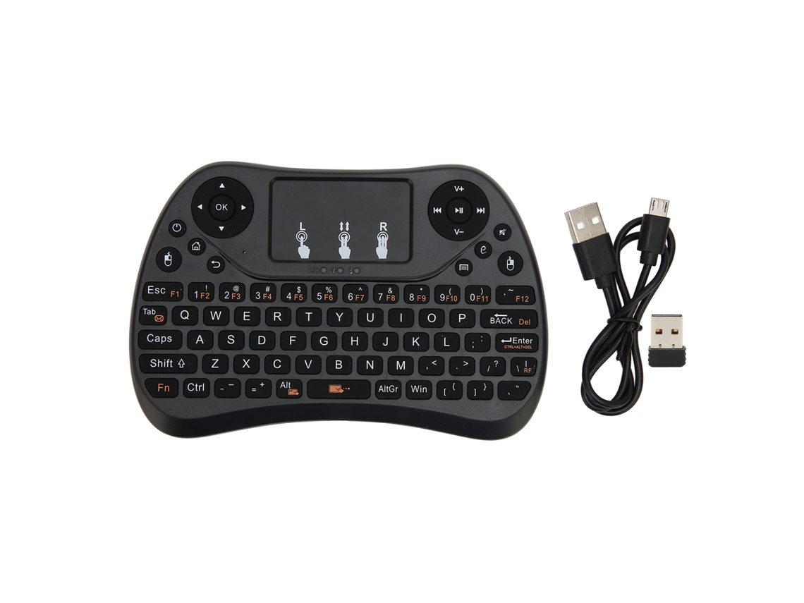 Teclado Mini Sem Fio 2.4ghz Com Touchpad Recarregável Controle Remoto Para Ps3 Tv Pc Laptop
