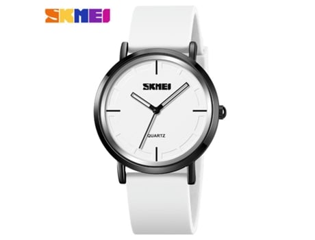 Reloj para Hombre, Reloj de Cuarzo Resistente al Agua con Correa de Silicona para Hombre-Blanco LUUCOZK