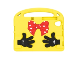 Funda para tableta infantil con diseño de dibujos animados, ángulo ajustable, no tóxica, color amarillo dorado claro