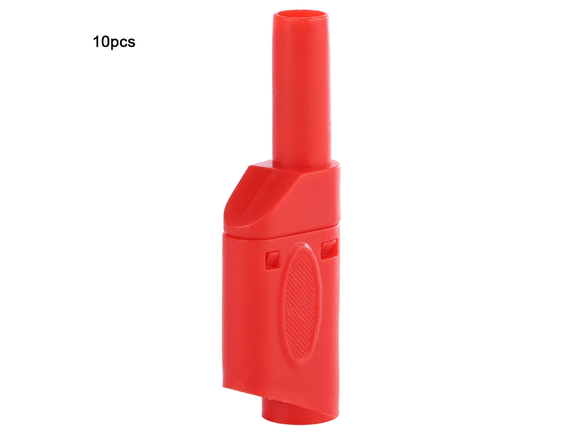 Venta de 10 conectores banana de seguridad aislados, con sellado completo, de 4 mm, apilables y para soldar.