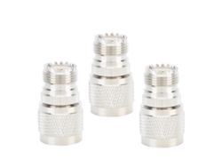 3 Adaptadores De Conector N Macho Recto A Cable Coaxial Uhf So-239 Hembra