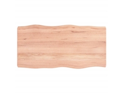 Tablero mesa madera tratada borde natural marrón VIDAXL (80x40x(2-6) cm)