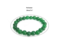 2 Pulseras Feng Shui Para La Suerte Y La Riqueza Con Perlas De Ágata Verde De 8 Mm, Triple Protección.