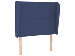 Maison Exclusive - Cabecero Con Orejas De Tela Azul 103x23x118/128 Cm