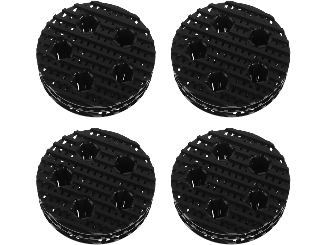 Juego De 20 Soportes Redondos Negros De 10 Cm Para Soportes Grandes