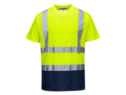 Camiseta de manga corta de alta visibilidad Portwest en contraste / Azul marino y naranja / S