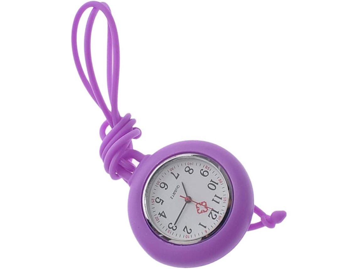 Reloj Bolsillo Redondo Silicona Enfermeras Movimiento Cuarzo Diseño Compacto Ligero Monitorización Médica