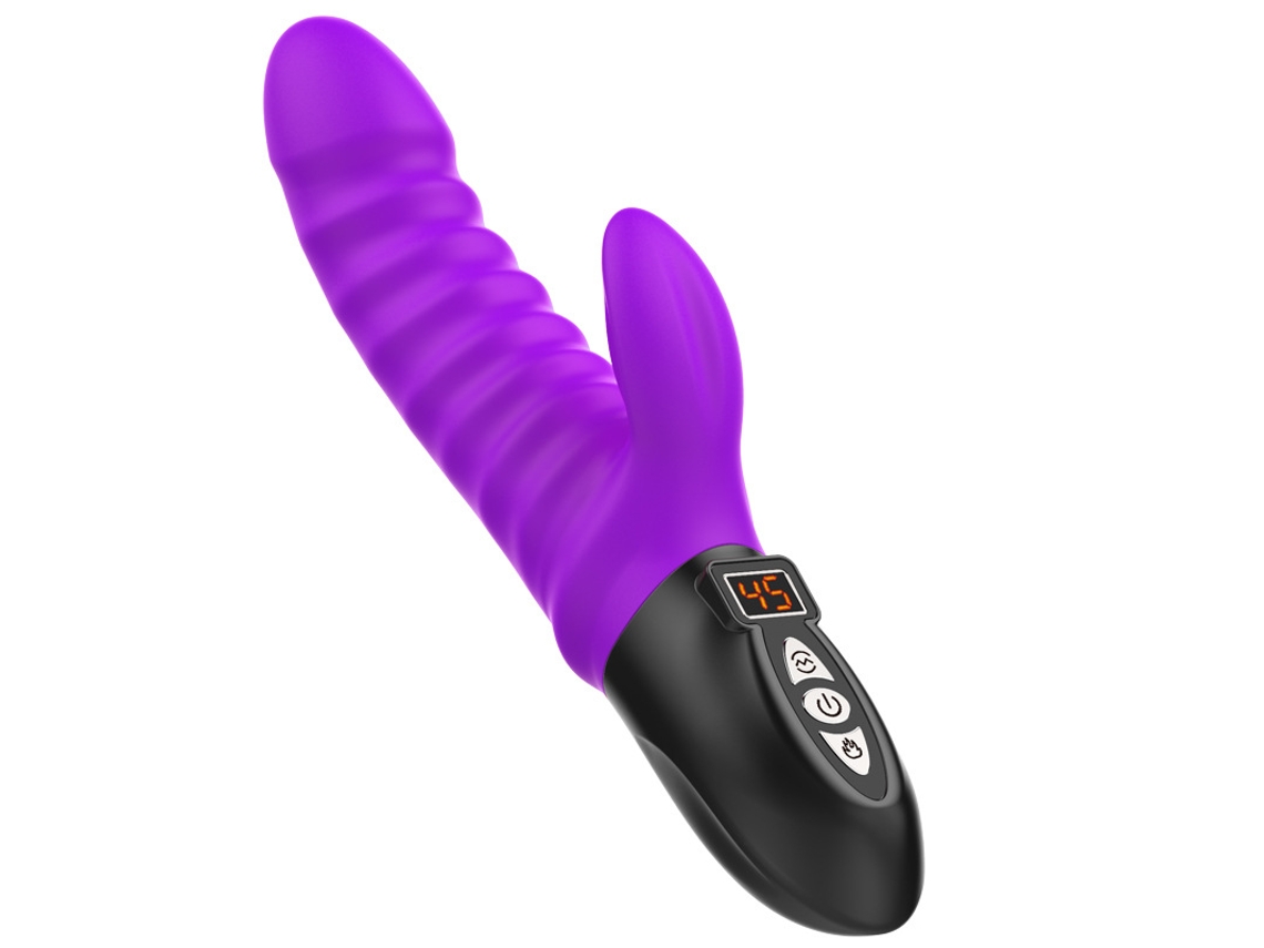 Vibrador De Masaje De Calefaccin De Silicona Recargable Para Mujeres (prpura)