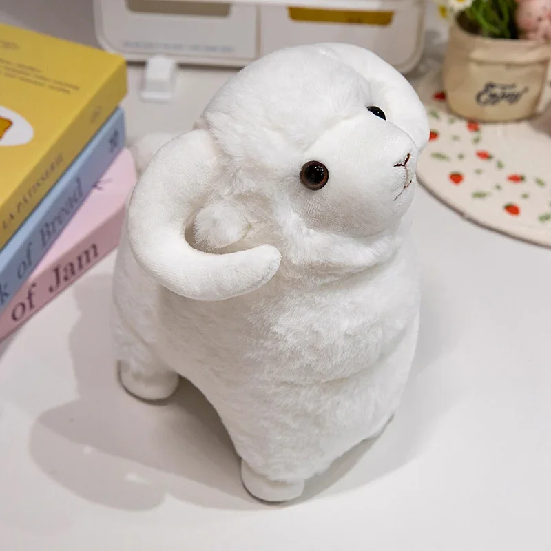 (blanco, 35 Cm) Almohada De Peluche Con Forma De Oveja.