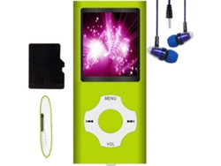 Mini reproductor MP3 Bluetooth de 18 pulgadas con grabadora de audio y 8 GB de memoria (verde)