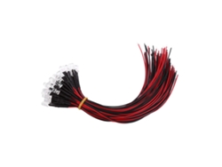 50 Diodos Led Difusores Precableados De 12 V Y 5 Mm Con Luz Multicolor De Parpadeo Lento.