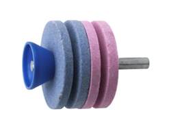 Afilador De Cuchillas Para Cortacésped Y Herramientas Con Taladro Eléctrico O Manual Azul Y Rosa