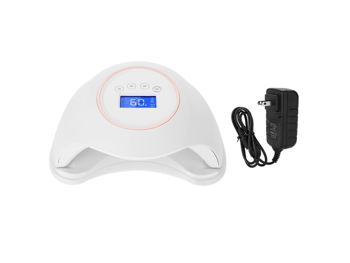 Lámpara de uñas LED de 48 W, secador de uñas con temporizador automático, herramienta de manicura (blanca)