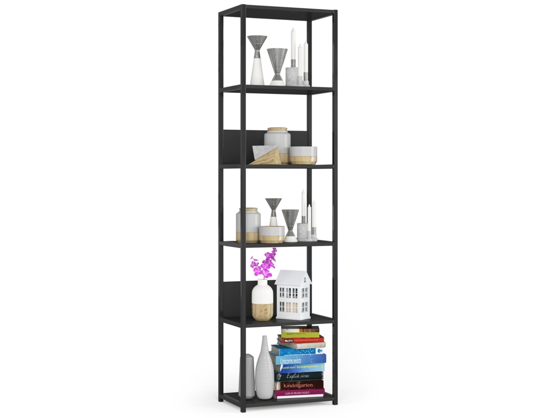 Estantería Industrial Akord Metálica Negro 50 Cm 6 Estantes  En Color Negro 50x32x192 Cm