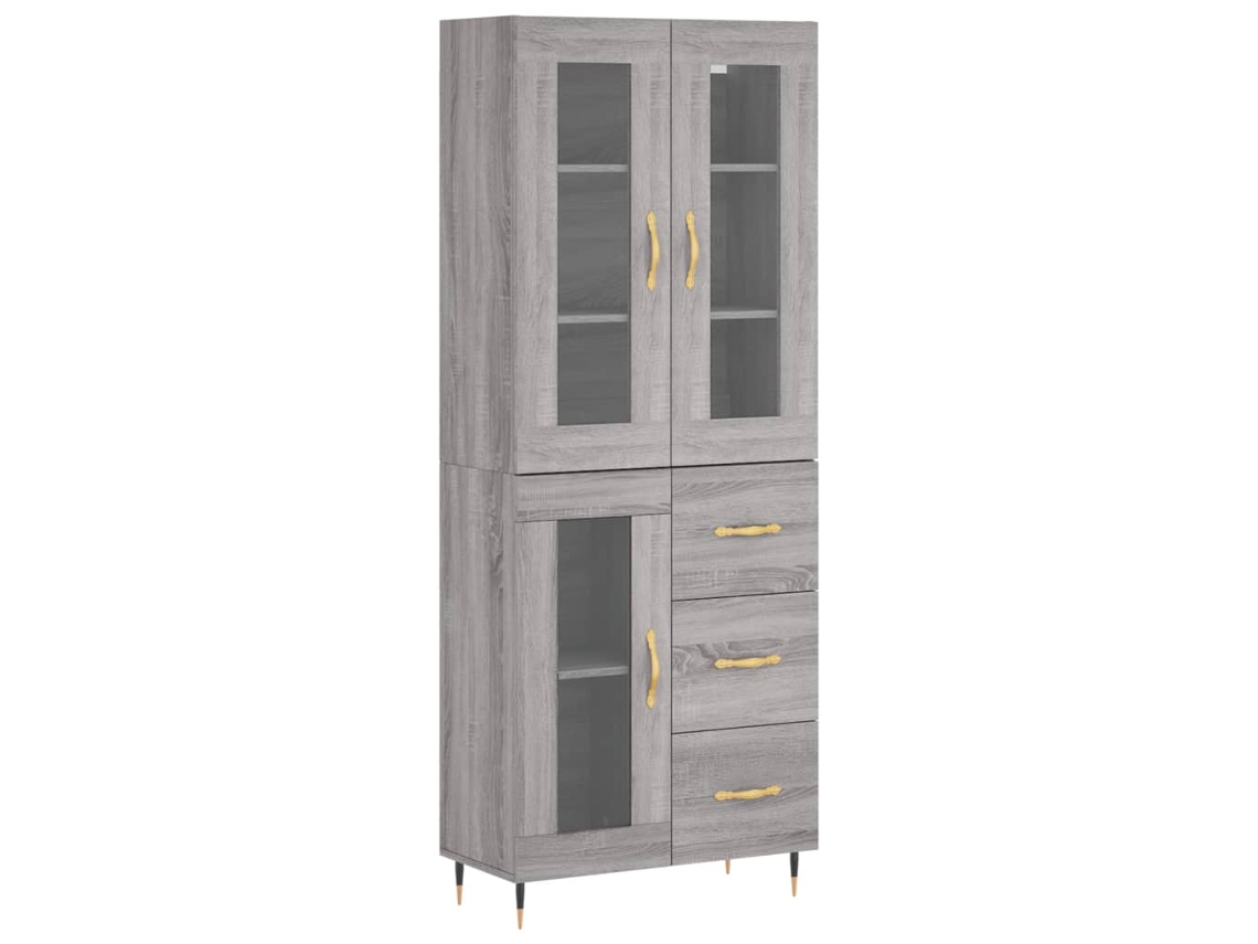 Maison Exclusive - Aparador Alto Madera Contrachapada Gris Sonoma 69,5x34x180 Cm