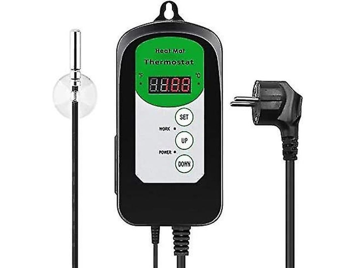 Termostato Digital Para Calentar Cintas Transportadoras: Germinación, Reptiles Y Elaboración De Cerveza 20-42°c 1000w