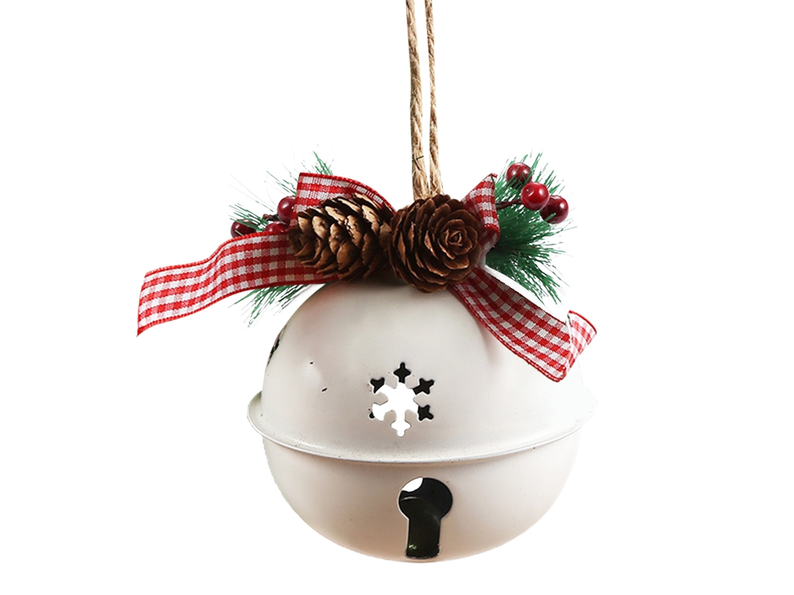 Adornos navideños de 90 mm, campanas navideñas duraderas y hermosas para colgar en el árbol de Navidad, bodas, cumpleaños o fiestas.