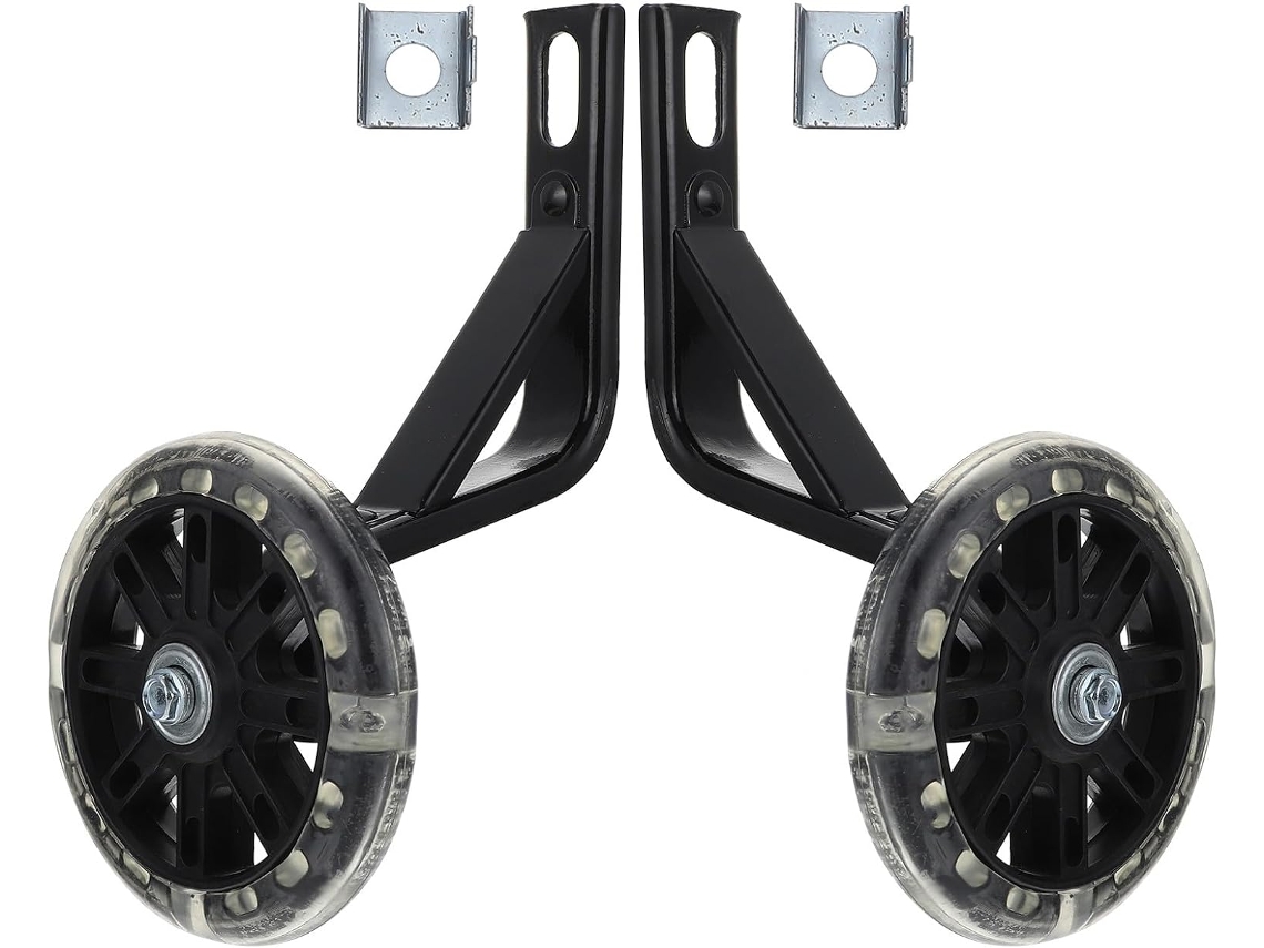 Ruedines De Entrenamiento Luminosos, Acero Al Carbono, Cuero Sintético, Para Niños Y Niñas.