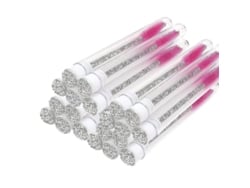 Cepillos Para Extensiones De Pestañas Con Tubo De Descarga De Diamante, Herramienta De Maquillaje