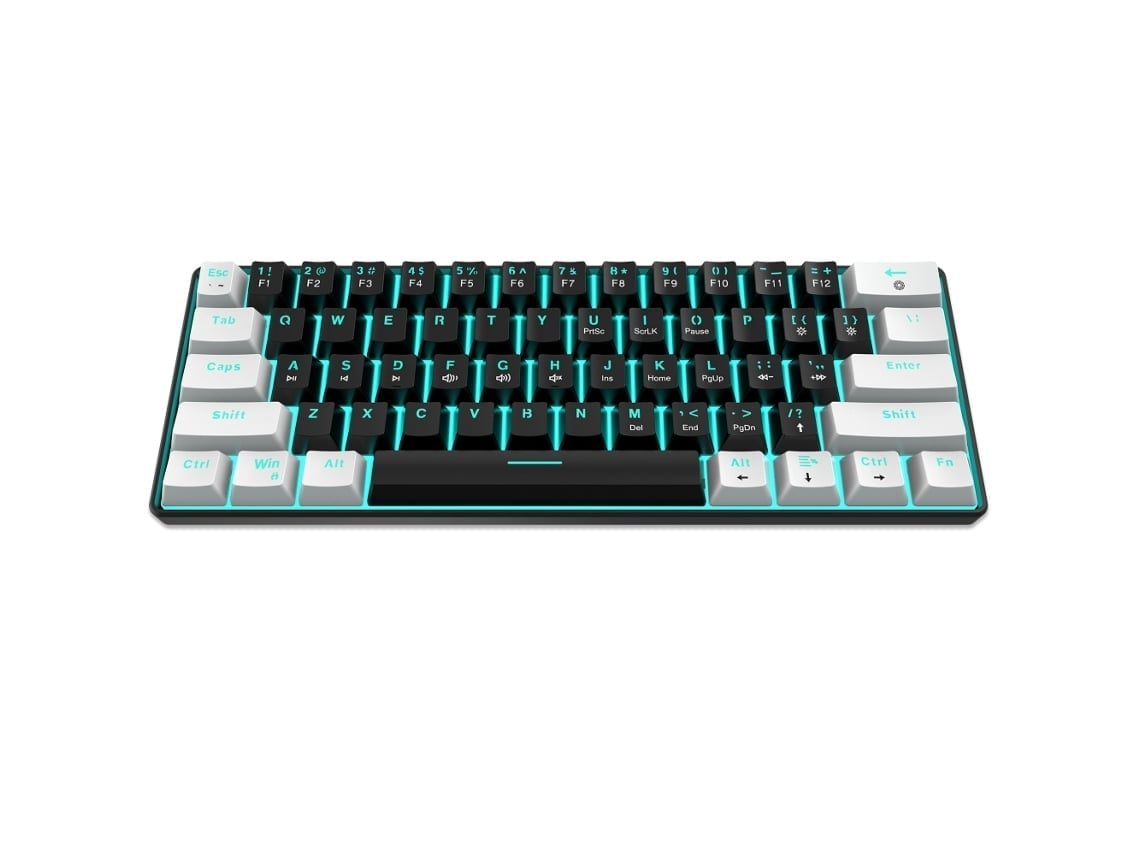Teclado De Jogos Mecânico De 60 Teclas, Rgb, Bluetooth/2.4g/usb, Teclas Pbt Sem Fio De Conexão Quente Para Pc*