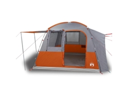 vidaXL Tienda de campaña de coche 4 personas impermeable gris-naranja