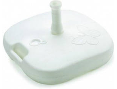 Vidaxl Base Sombrilla rellenable arenaagua patio soporte paraguas al aire libre decoración fundido parasol exterior terraza blanco 16 litros progarden ipae 44x44x12
